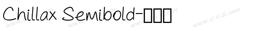 Chillax Semibold字体转换
